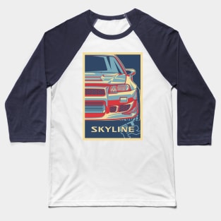 vintage skyline r34 gtr Baseball T-Shirt